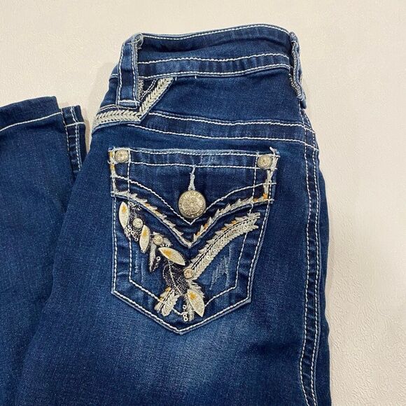 Fire & Rain Denim Jeans Women’s Size 3 Bootcut Dark Wash Embroidered Pocket - Picture 7 of 13